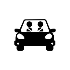 car icon ( with driver and passenger)