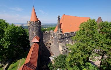 Zabytkowy, gotycki zamek Grodziec na Dolnym Śląsku - rycerze, turnieje, księżniczka © Konrad_elx