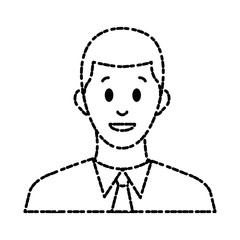 Businessman avatar cartoon icon vector illustration graphic design