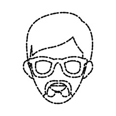 Man smiling cartoon icon vector illustration graphic design
