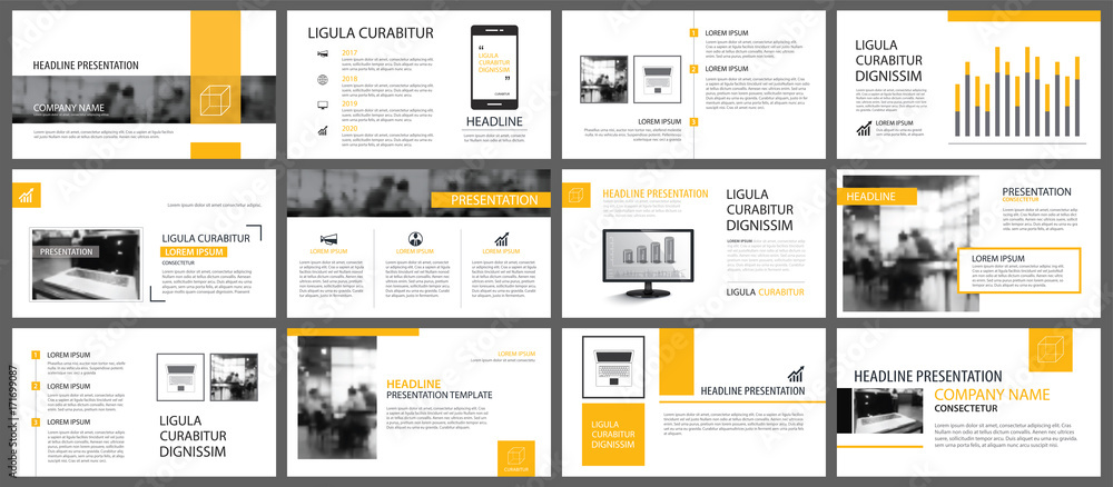 Aufkleber yellow and white element for slide infographic on background. presentation template. use for busines