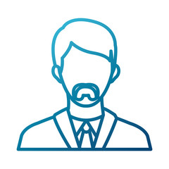 Businessman avatar cartoon icon vector illustration graphic design