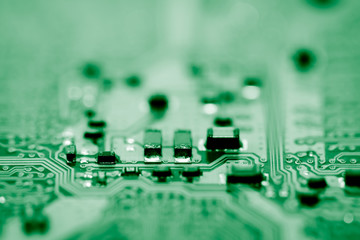 Abstract,close up of Circuits Electronic on Mainboard computer Technology background.
(logic...