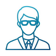 Obraz premium Businessman avatar cartoon icon vector illustration graphic design