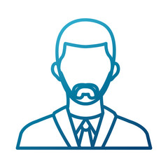 Businessman avatar cartoon icon vector illustration graphic design