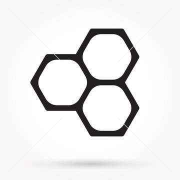 Honeycomb icon vector