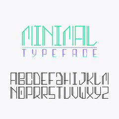 minimal uppercase alphabet vector set. Modern font