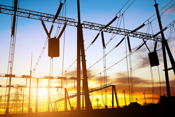 Sunset time substation