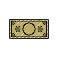 money bill icon over white background vector illustration