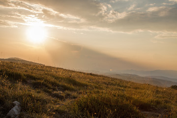 Sunset in the mountains