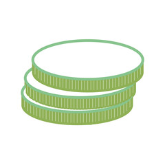 money coins icon over white background vector illustration