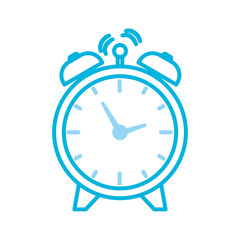 alarm clock icon over white background vector illustration