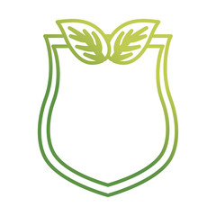 decorative frame with leaves icon over white background colorful design vector illustration