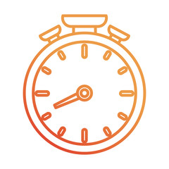 chronometer icon over white background colorful design vector illustration