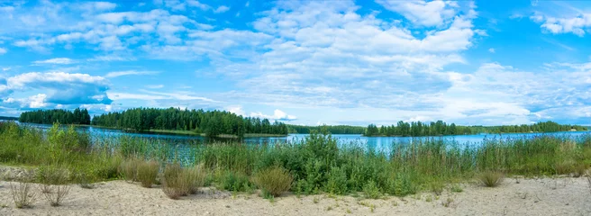 Rolgordijnen Panorama of the great lake in Karelia. © Valery Smirnov