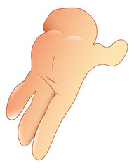 Reaching Hand Gesture Vector