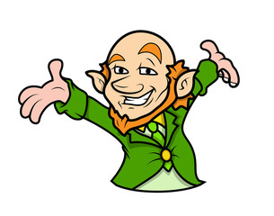 Happy Leprechaun Character
