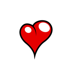 Retro Heart Icon vector clip-art illustration