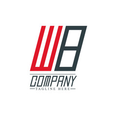 Initial Letter WB Design Logo Template
