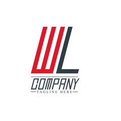 Initial Letter WL Design Logo Template