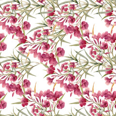 Watercolor floral vector pattern