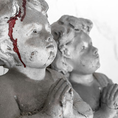 Bloody child statue