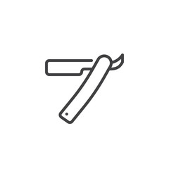 Razor line icon, outline vector sign, linear style pictogram isolated on white. Symbol, logo illustration. Editable stroke