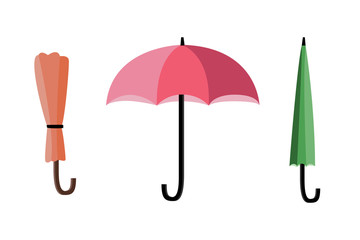 Umbrellas in cartoon style