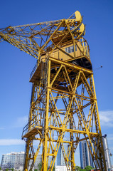 Fototapeta na wymiar Construction crane, Puerto Madero, Buenos Aires