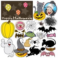 Halloween Graphics Set vector illustration clip-art