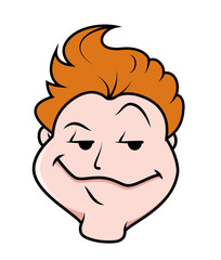 Happy Cartoon Boy Face