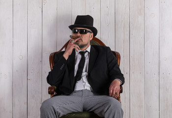 gentleman with a cigar, vintage