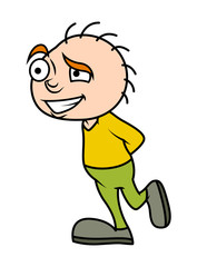 Funny Cartoon Young Boy Face Expression