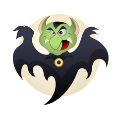 Vampire Vector Funny Cartoon Illustration