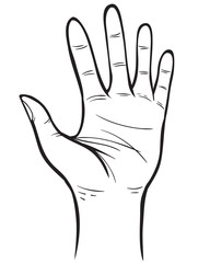 Hand Gesture Doodle Vector Illustration