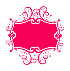 Vintage Swirl Frame Vector Background