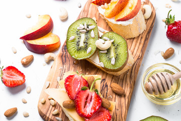 Fresh sweet fruit sandwiches.