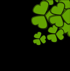 Shamrock Leaves Holiday Background