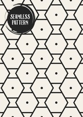 Obraz premium Abstract concept vector monochrome geometric pattern. Black and white minimal background. Creative illustration template. Seamless stylish texture. For wallpaper, surface, web design, textile, decor.