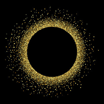 Vector golden glitter background