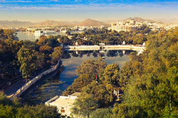 View of Udaipur. Rajasthan, India