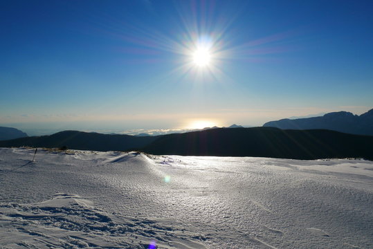 Sole e Neve sul monte Raiamagra (AV)
