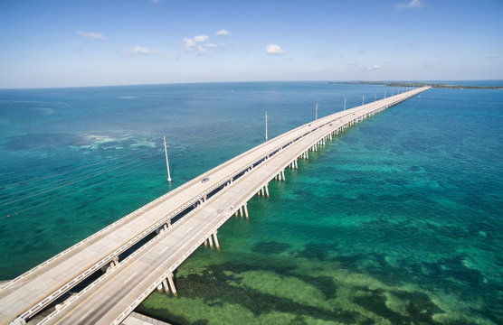 Aerial view of the bridge between Bahia Honda and Spanish Harbor Keys