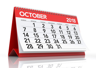 October 2018 Calendar