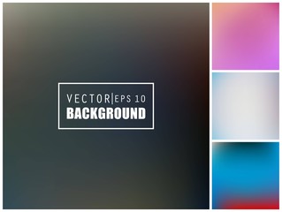 Abstract Creative concept vector multicolored blurred background set. For Web and Mobile Applications, art illustration template design, business infographic and social media, modern decoration