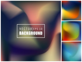 Abstract Creative concept vector multicolored blurred background set. For Web and Mobile Applications, art illustration template design, business infographic and social media, modern decoration