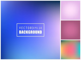 Abstract Creative concept vector multicolored blurred background set. For Web and Mobile Applications, art illustration template design, business infographic and social media, modern decoration