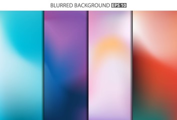Fototapeta premium Abstract Creative concept vector multicolored blurred background set. For Web and Mobile Applications, art illustration template design, business infographic and social media, modern decoration