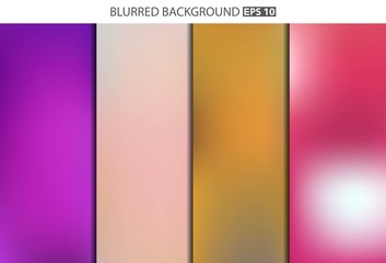 Abstract Creative concept vector multicolored blurred background set. For Web and Mobile Applications, art illustration template design, business infographic and social media, modern decoration