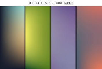 Abstract Creative concept vector multicolored blurred background set. For Web and Mobile Applications, art illustration template design, business infographic and social media, modern decoration